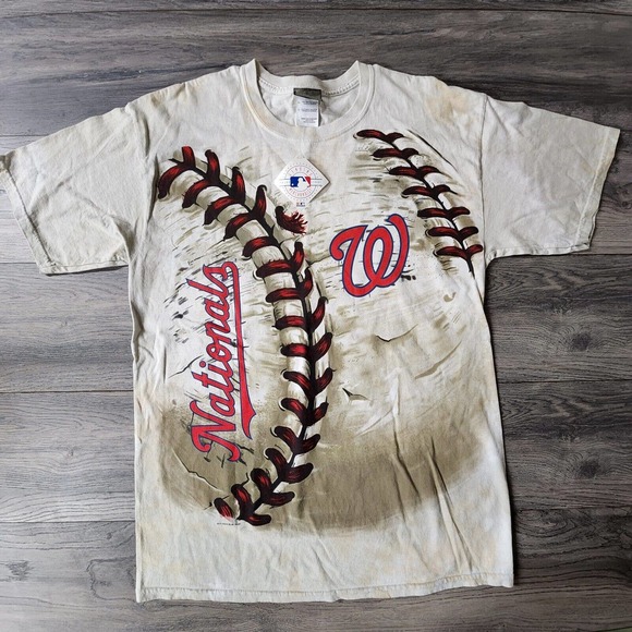 Washington Nationals Liquid Blue T Shirt Mens Liquid Blue Sz L - Picture 1 of 5
